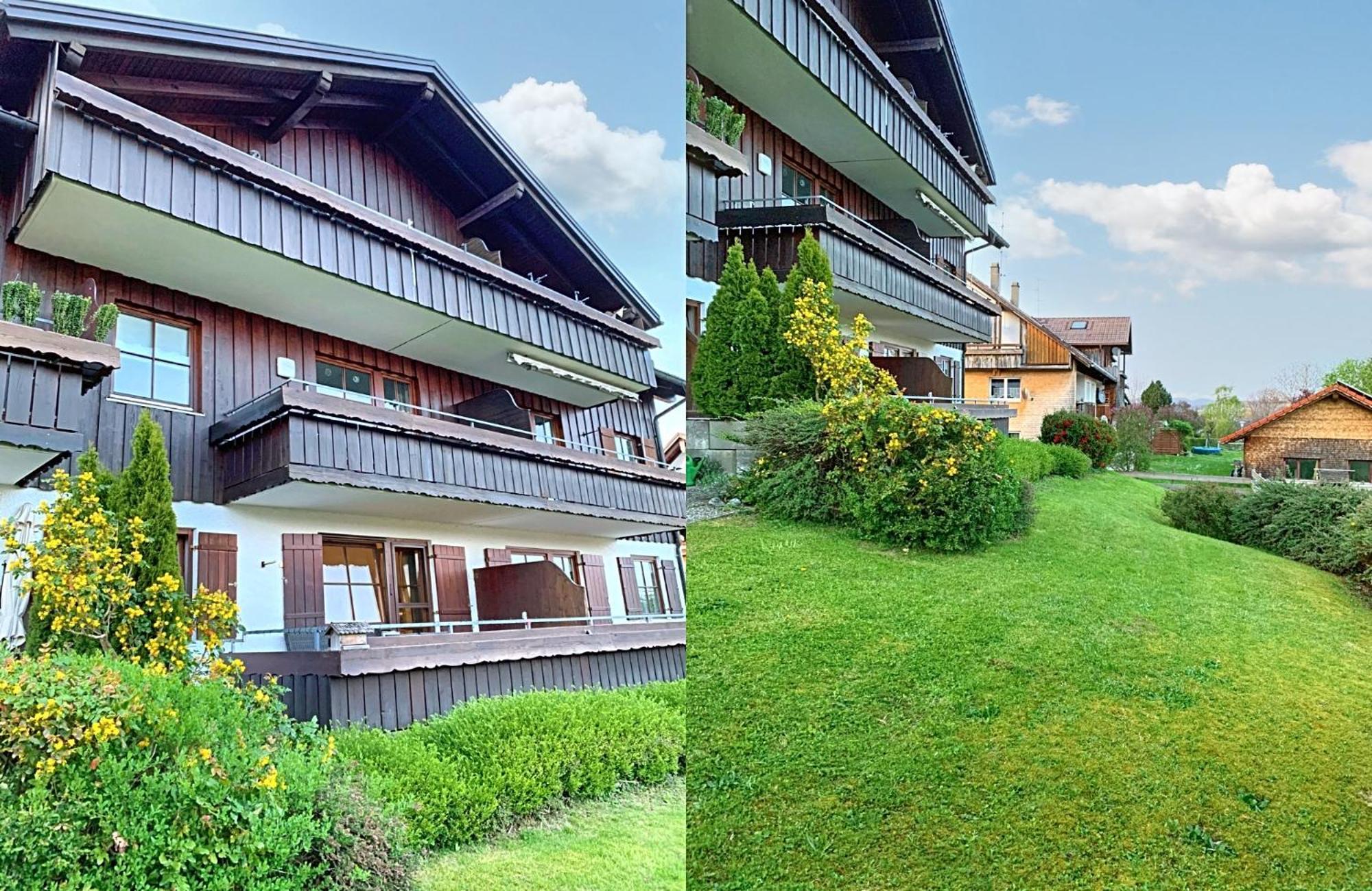 Lindners Hideaways - Bergnest Lodge - Bergblick Fewo 6 Pers Balkon Garten Hund Ski Unterkunft Luftkurort Oberreute Naehe Buchenegger Wasserfaelle Eistobel Bodensee Zewnętrze zdjęcie