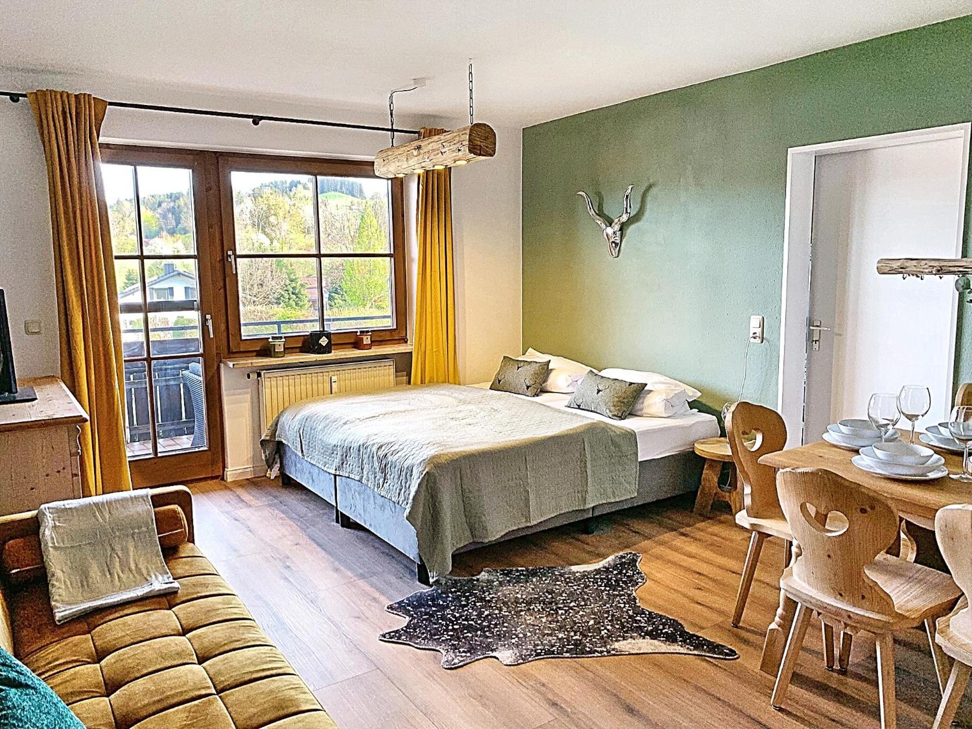 Lindners Hideaways - Bergnest Lodge - Bergblick Fewo 6 Pers Balkon Garten Hund Ski Unterkunft Luftkurort Oberreute Naehe Buchenegger Wasserfaelle Eistobel Bodensee Zewnętrze zdjęcie